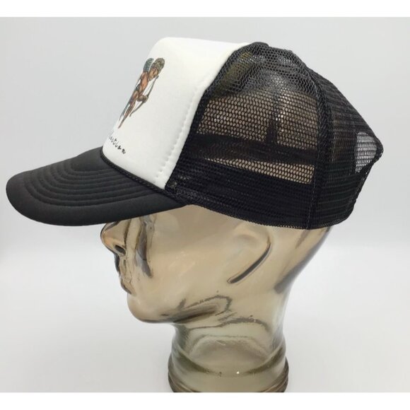 Vintage Nissin Villain Collection Trucker Hat Angel Devil Good Evil Snapback Cap - Picture 5 of 8